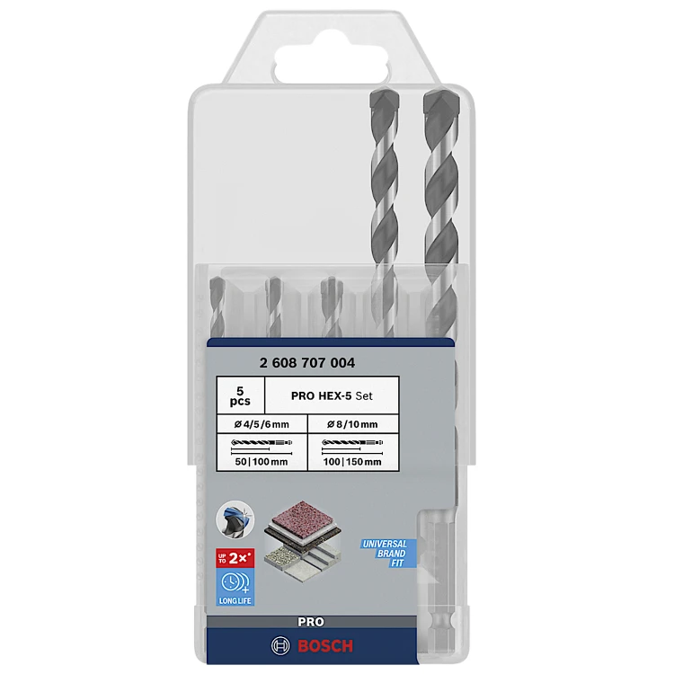 Zestaw wierteł PRO HEX-5 BOSCH 2608707004