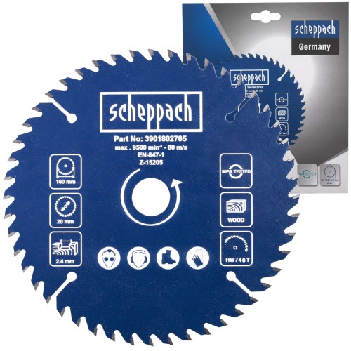 Tarcza do drewna tnąca 160 x 20 x 2,4mm 48z SCHEPPACH 3901802705