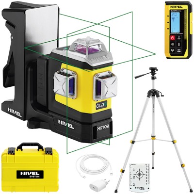 Laser krzyżowy Nivel System CLx3G MOTOR + Statyw + Odbiornik