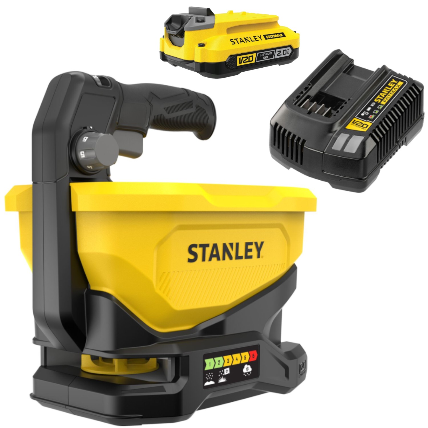 Siewnik akumulatorowy 5l rozsiewacz nasion 18V body 20V Stanley STCOE300B-Z2