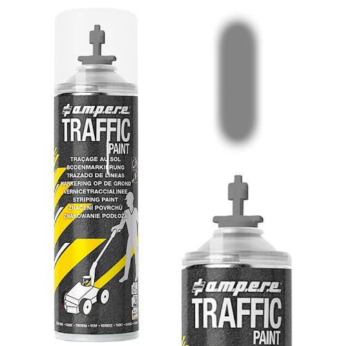 AMPERE Farba znakująca do malowania linii szara TRAFFIC 500ml