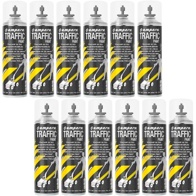 AMPERE Farba drogowa znakująca do malowania linii szara TRAFFIC 500ml 12szt