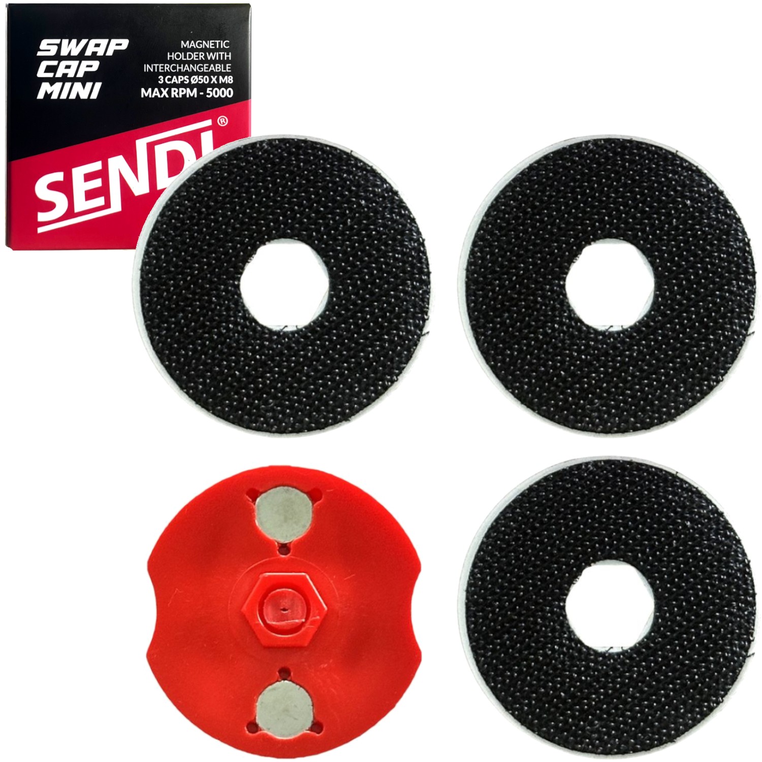 SENDI Adapter magnetyczny do padów polerskich SwapCap MINI 3x50mm 01961204669