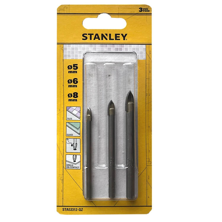 STANLEY Wiertła 3szt 5, 6, 8mm STA53312