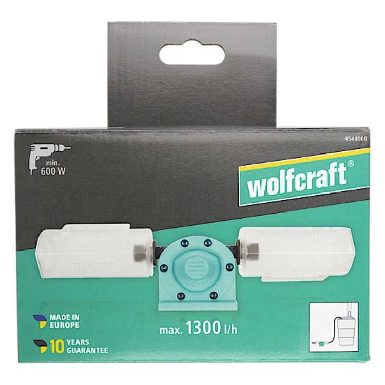 WOLFCRAFT Pompa do wody na wiertarkę 1300l/h 4540000