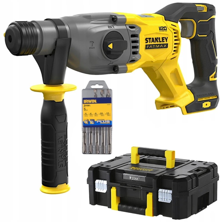 Młotowiertarka 18V SDS Plus V20 Stanley SFMCH900B + Walizka + Wiertła