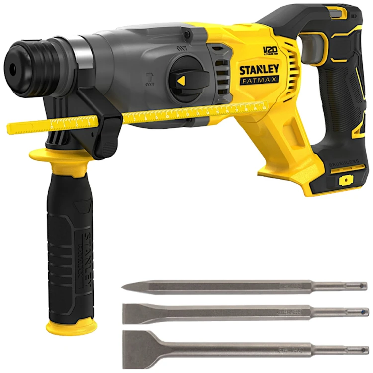 Młotowiertarka SDS+ 18V /body/ Stanley SFMCH900B + Zestaw dłut 3szt.