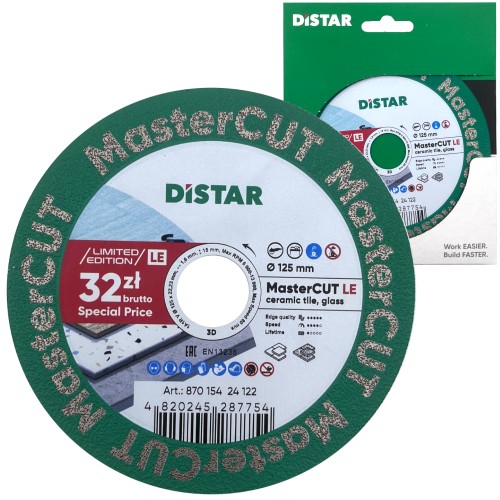 Tarcza diamentowa do ceramiki 125x22.23mm 1A1R MasterCut Distar Limitowana