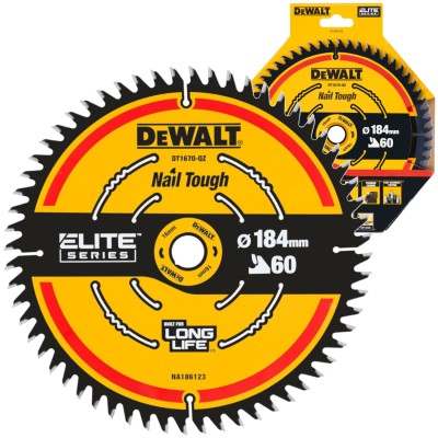 DEWALT Tarcza piła do cięcia drewna ELITE CSB 184mm x 16mm 60z DT1670