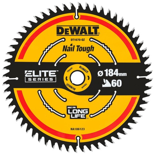 DEWALT Tarcza piła do drewna ELITE CSB 184mm x 16mm 60z DT1670