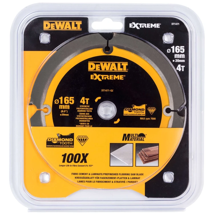DEWALT DT1471 Tarcza do włókno-cementu 165x20mm widia