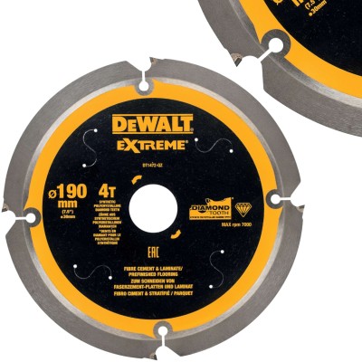 DEWALT DT1472 Tarcza pilarska do włókno-cementu i laminatów 190x30mm widia