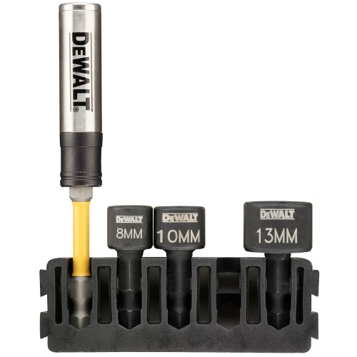 Zestaw nasadek  8mm 10mm 13mm + uchwyt do bitów DeWALT DT70826