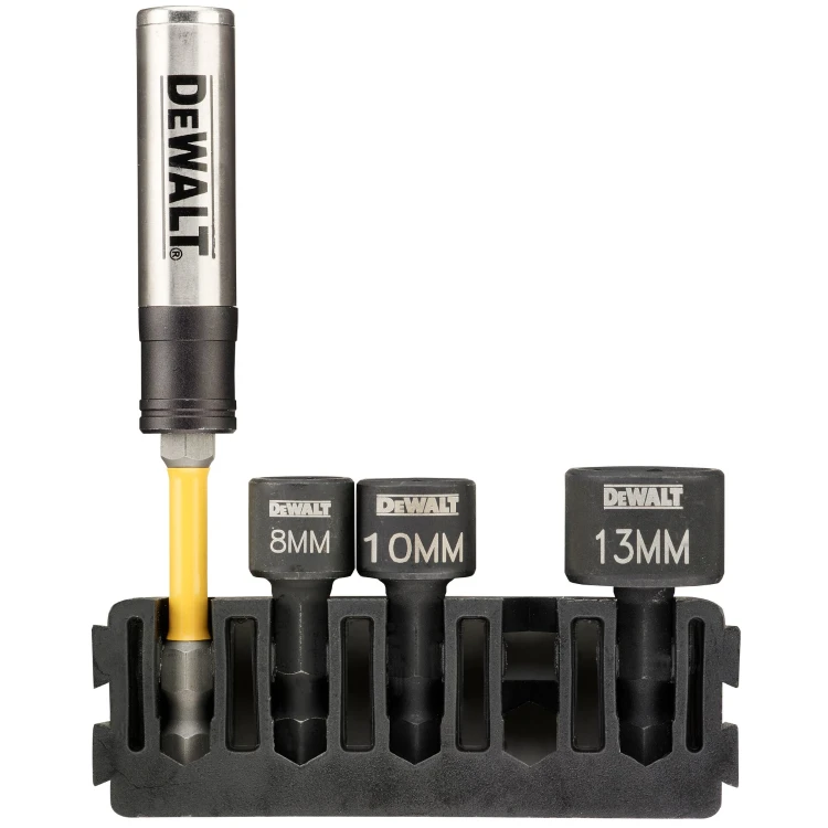 Zestaw nasadek  8mm 10mm 13mm + uchwyt do bitów DeWALT DT70826