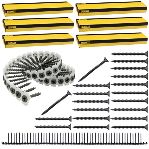 DEWALT DWF4000250 Wkręty na taśmie do metalu zestaw 6000szt. 25mm