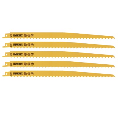 DEWALT Zestaw 5 brzeszczotów do drewna 305mm HCS DT2432