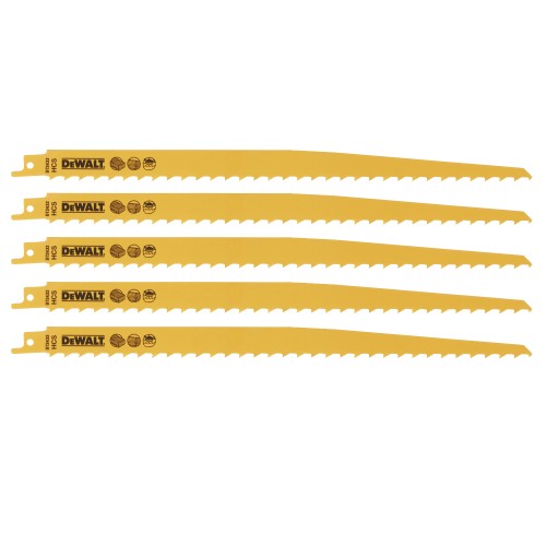 DEWALT Zestaw 5 brzeszczotów do drewna 305mm HCS DT2432