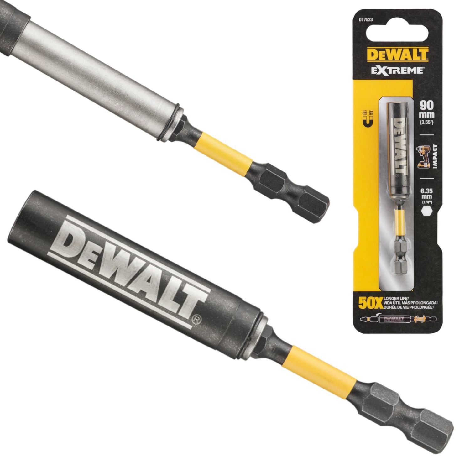 Adapter magnetyczny 90mm do bitów ze strefą skrętną FlexTorq DeWALT DT7523