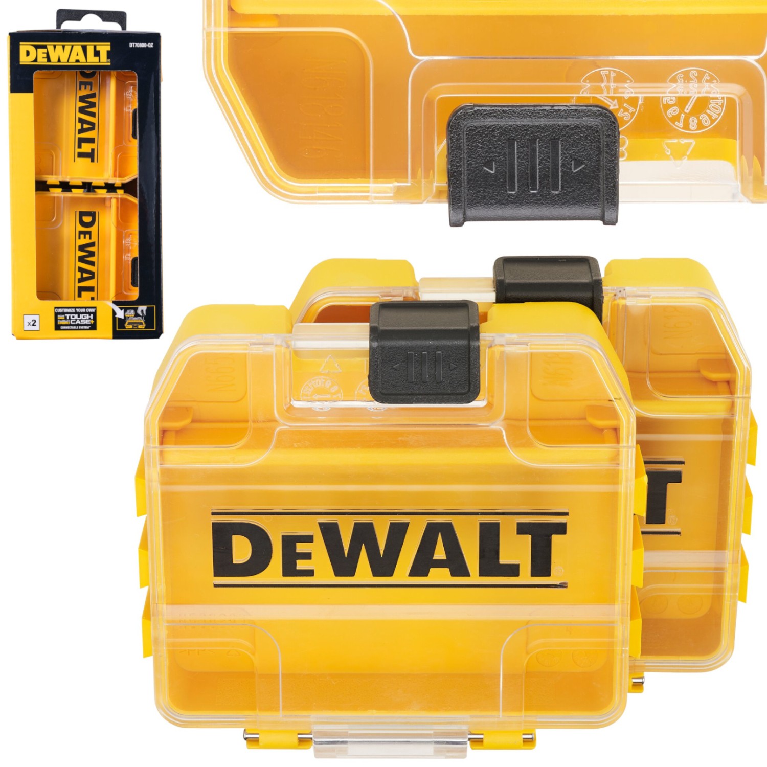 Organizer małe pudełko etui na bity Tough Case 2szt. DEWALT DT70800