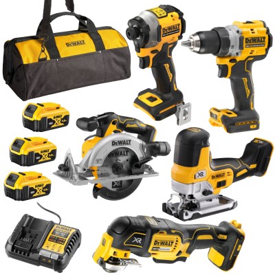 Zestaw combo 5 elektronarzędzi DEWALT 3x5,0Ah ładowarka torba DCK502P3