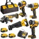 Zestaw combo 5 elektronarzędzi DEWALT 3x5,0Ah ładowarka torba DCK509P3