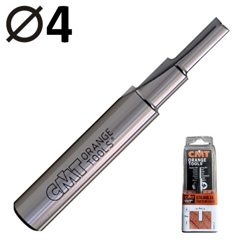 CMT 174.040.11 Frez prosty do drewna 4mm seria krótka VHM Z2