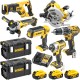 DeWALT Zestaw DCD796, DCF887, DCG405, DCS367, DCS570, DCL050 + 3x 5Ah + Ładowarka + 2x Skrzynia ToughSystem