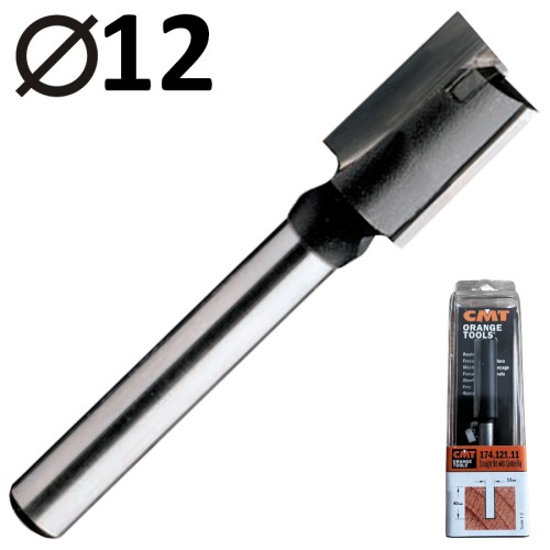 CMT 174.121.11 Frez prosty wiercący do drewna 12 x 40mm HM Z2+1