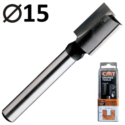 CMT 174.150.11 Frez prosty wiercący do drewna 15 x 20mm HM Z2+1
