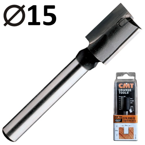CMT 174.150.11 Frez prosty wiercący do drewna 15 x 20mm HM Z2+1