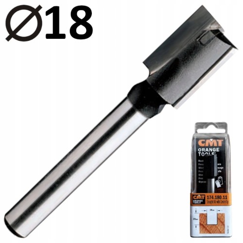 CMT 174.180.11 Frez prosty wiercący do drewna 18 x 20mm HM Z2+1