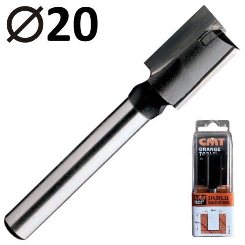 CMT 174.201.11 Frez prosty wiercący do drewna 20 x 30mm HM Z2+1