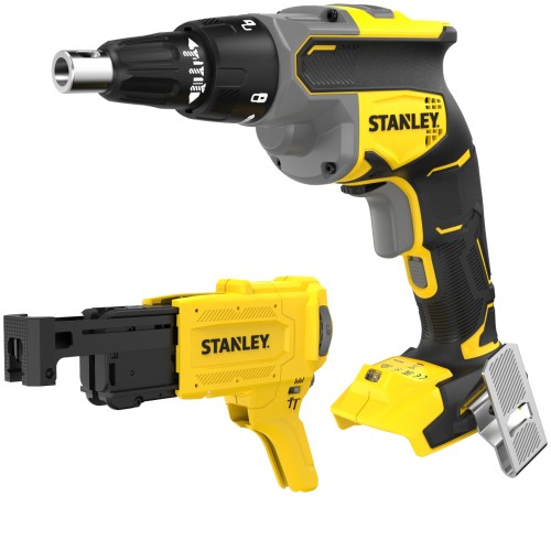 Wkrętarka do płyt g-k 18V /body/ Stanley V20 SFMCF600B + Podajnik SFMCF6001