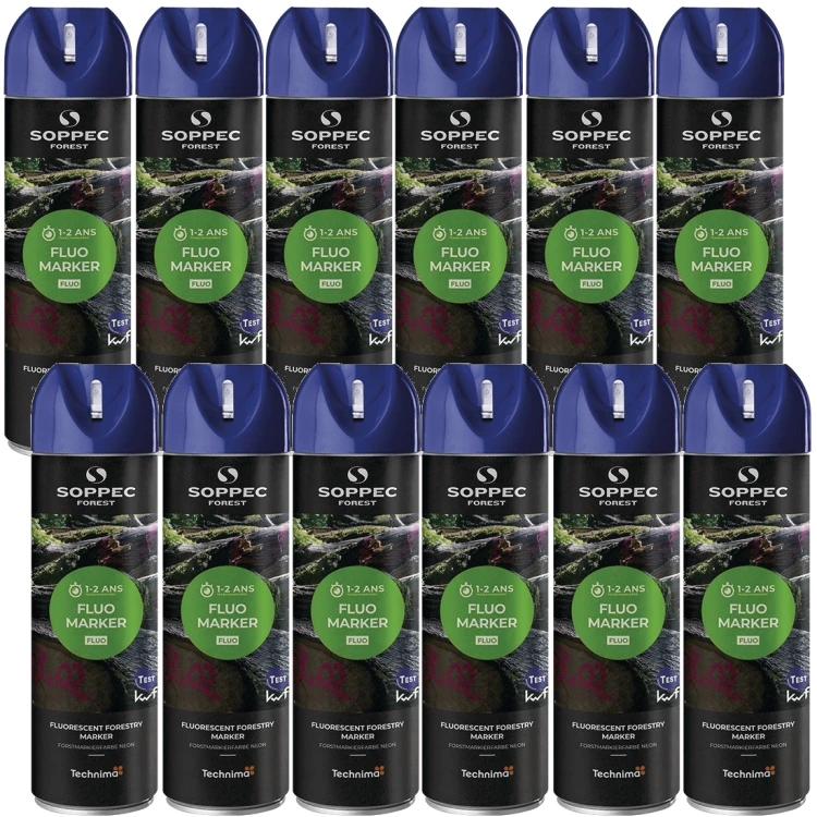 Farba leśna spray niebieski do znakowania drzew 500ml FLUO MARKER SOPPEC 12 szt.