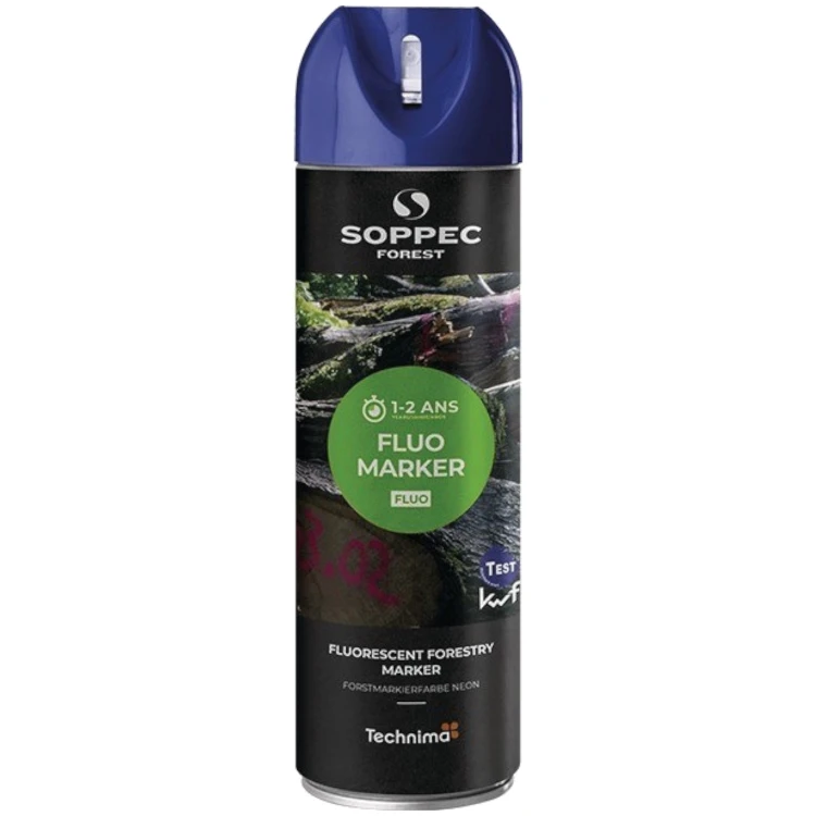 Farba leśna spray niebieski do znakowania drzew FLUO MARKER SOPPEC