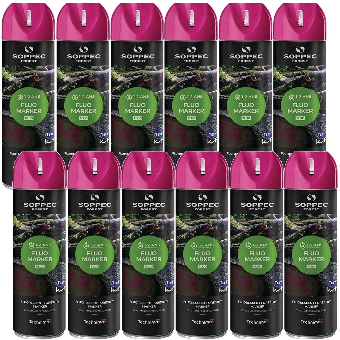 Farba spray różowy do znakowania drzew FLUO MARKER 500ml SOPPEC 12szt.
