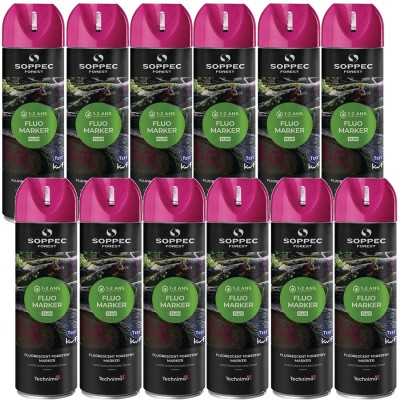Farba spray różowy do znakowania drzew FLUO MARKER 500ml SOPPEC 12szt.