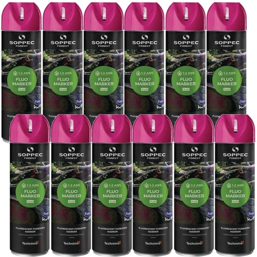 Farba spray różowy do znakowania drzew FLUO MARKER 500ml SOPPEC 12szt.