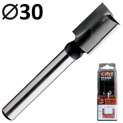 CMT 174.300.11 Frez prosty wiercący do drewna 30 x 20mm HM Z2+1