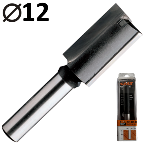 CMT 177.121.11 Frez prosty wiercący do drewna 12 x 50mm HM Z2+1