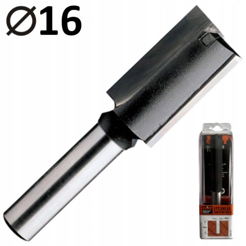 CMT 177.161.11 Frez prosty wiercący do drewna 16 x 60mm HM Z2+1