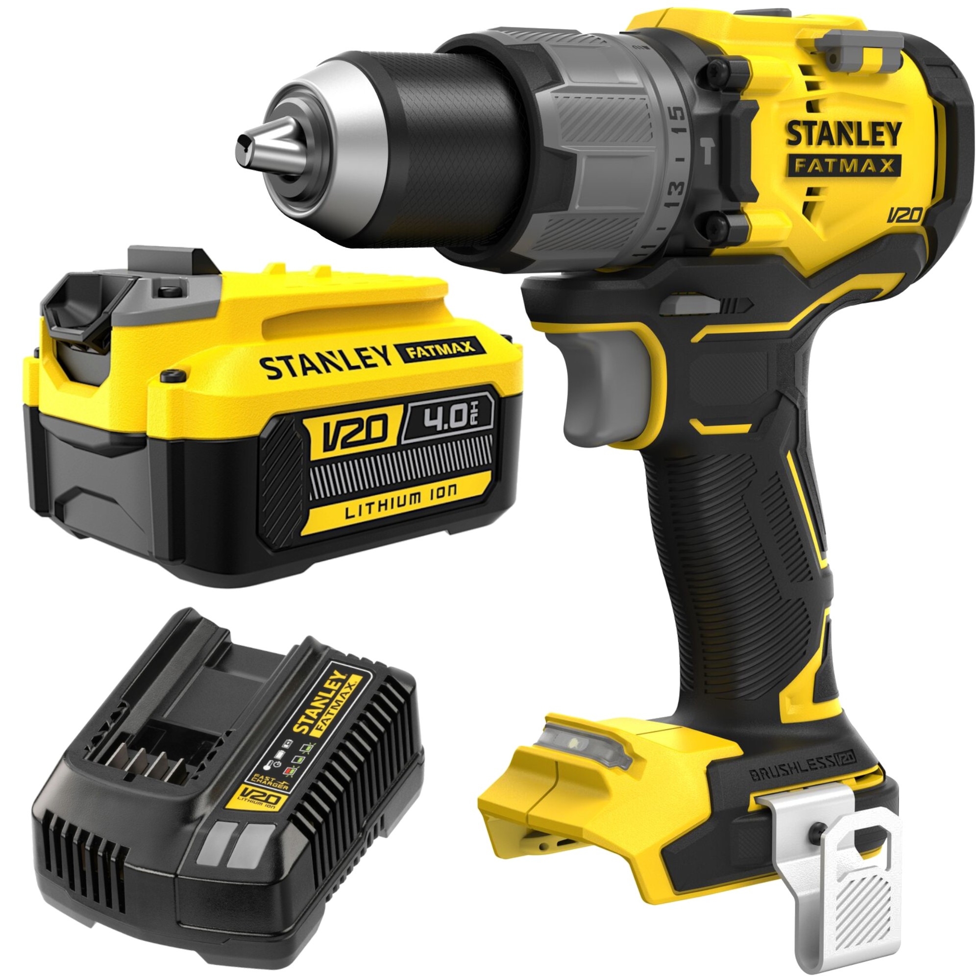 Wkrętarka udarowa 18V 80Nm V20 STANLEY SFMCD726 + Akumulator 4Ah + Ładowarka