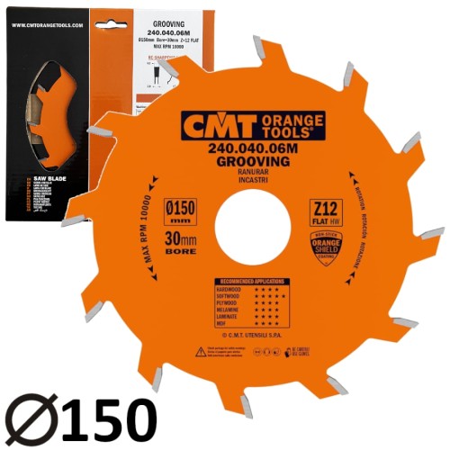 CMT 240.040.06M Frez tarcza do rowkowania drewna 150 x 30mm 12z INDUSTRIAL