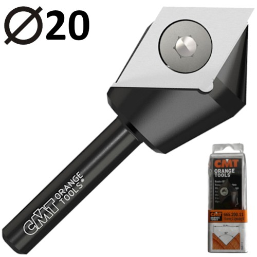 CMT 665.200.11 Frez bruzdujący rowkujący 90° x 8mm na płytki wymienne Z1