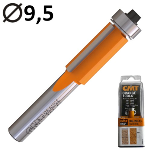 CMT 906.096.11 Frez prosty do obcinania laminatu 9,5mm z dolnym łożyskiem HM Z2