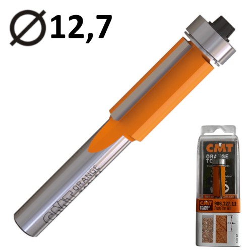CMT 906.127.11 Frez trzpieniowy prosty dolne łożysko 8 x 12,7mm do obcinania laminatu