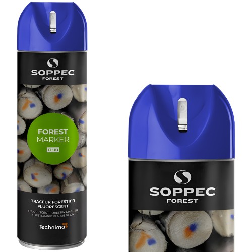 Farba w sprayu do znakowania drzew niebieska 500ml SOPPEC Forest Marker 133019