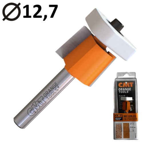 CMT 907.128.11 Frez prosty do obcinania laminatu 12,7mm z łożyskiem typu Delrin®