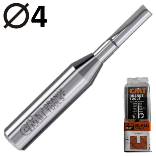 CMT 911.040.11 Frez trzpieniowy prosty VHM 4 x 8mm seria krótka