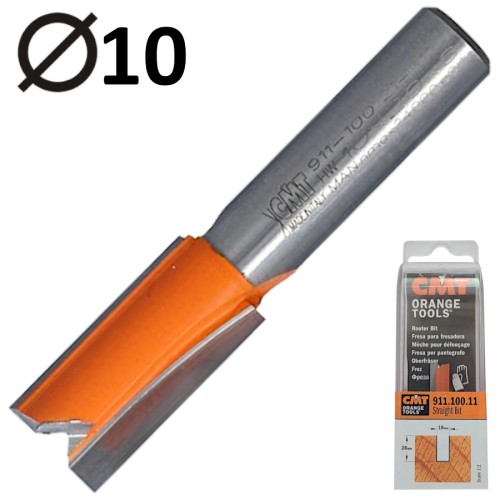 CMT 911.100.11 Frez trzpieniowy prosty 8 x 10mm seria krótka HM Z2